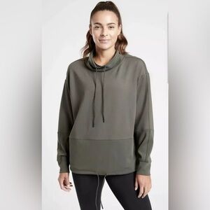 ATHLETA HERMOSA Mock Neck Modal Sweatshirt Mountain Olive Women’s Small